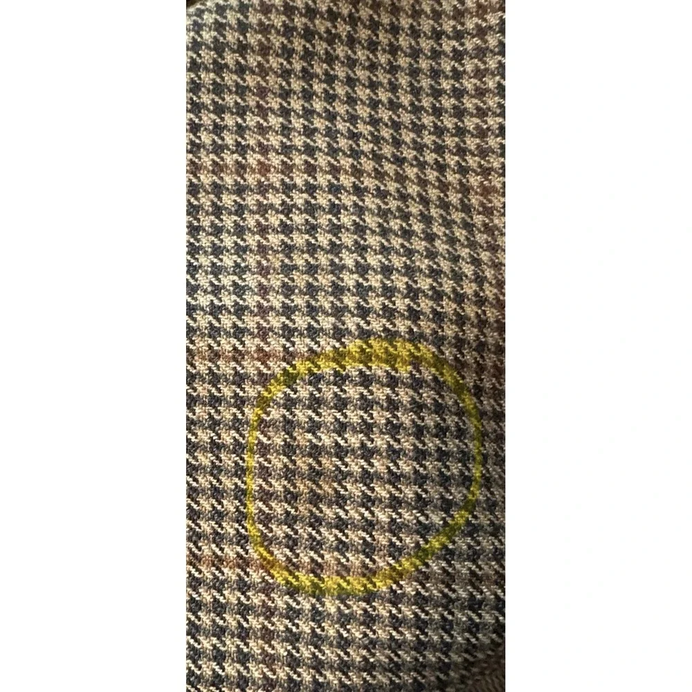 Alan Flusser 42L Brown  Plaid Wool Cashmere  Mens Blazer‎ Sport Coat Jacket Saks